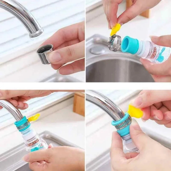 🚿 360° Rotatable Faucet Tap Shower – Adjustable Water Filter | Splash-Free Kitchen Tool