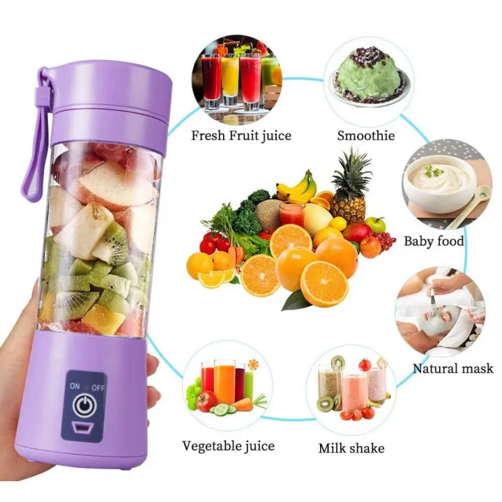🥤 Portable Mini Blender – Fresh Juice Anywhere | USB Rechargeable